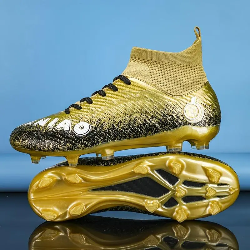 Foreign Trade Large Size High Top Football Shoes Men's Long Nail Competition Special Training Shoes Professional Football Shoes