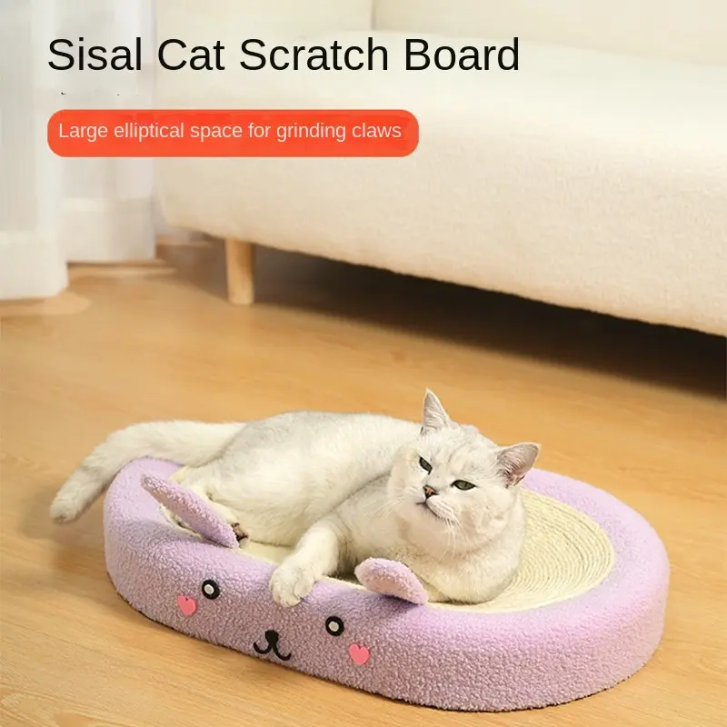 Cat Scratching Board Sisal Cat Scratching Board Durable Non-Shedding All-Season Round Cat Bed Claw Sharpening Board Large Basin Scratch-Resistant