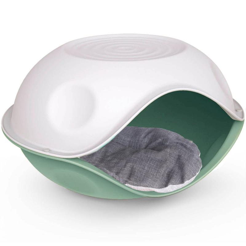Cat Dog Bed Windproof Outdoor Plastic Shelter Pet Kitten House Kennel Crate Pod 7