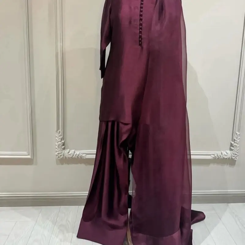 Russian Silk Summer Latest Trend Farshi Shalwar set 3pc ready to wear beautiful collection