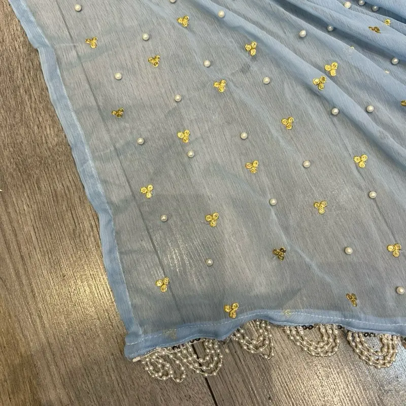 Hania 2:0 trouser suit with pearls Ice Blue 5