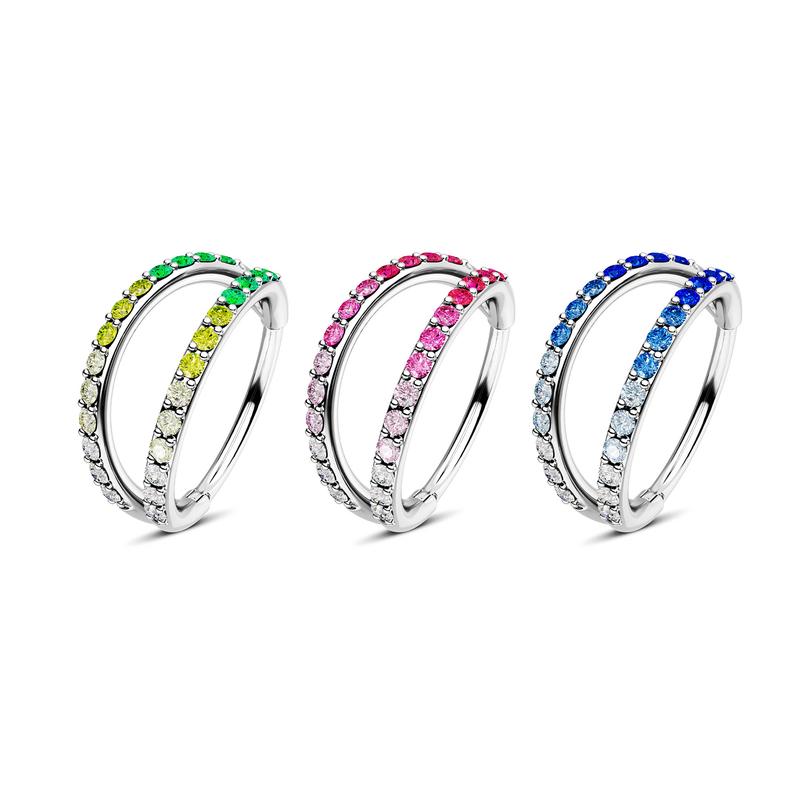 Oufer 20G Double Nose Hoop Conch Earring 316L Stainless Steel 8