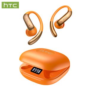 HTC NE63 wireless earphones, Bluetooth 6.0, LED battery display, low-latency gaming mode, Hi-Fi sound quality, panoramic sound effects, noise cancellation, and HD calling. Suitable for studying, meetings, gaming, and sports.