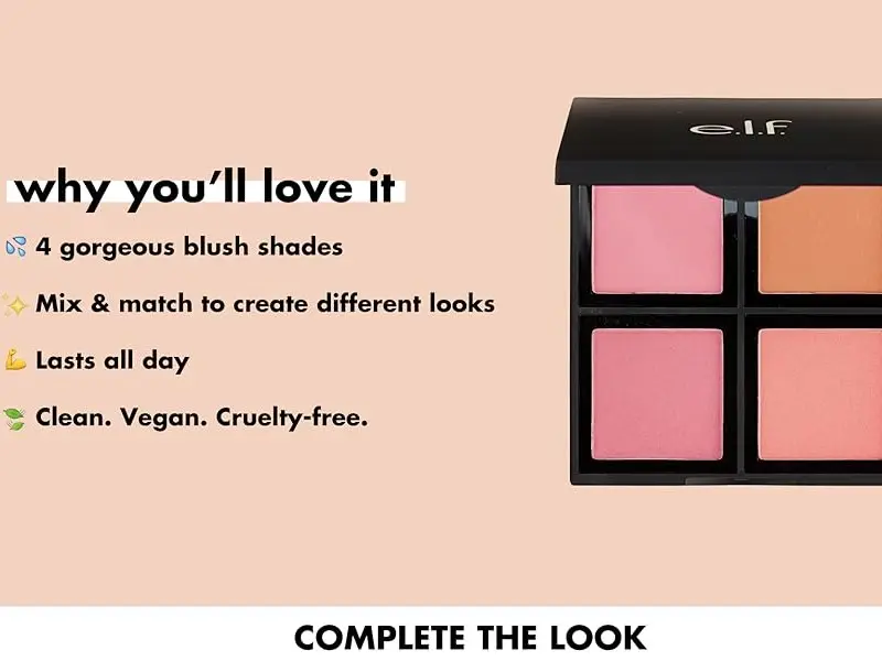Powder Blush Palette, Customizable Colours, Long Lasting Formula, 4 Pan Palette- Cream Contour Palette 4