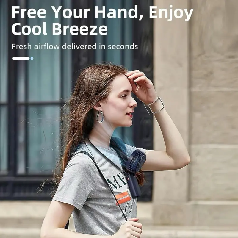 Portable Fan, USB Rechargeable Fan Portable Handheld Fans, Personal Cooling Fan with Digital Display, 90° Ajustable Handheld Mini Fan for Outdoor Sports, Fans Portable Gifts 7