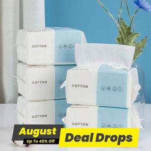 Disposable Face Towel, Soft Facial Wash Cloth, Lint-free Facial Tissue for Cleansing, Skincare and Makeup Remover, Summer Essentials, Bathroom Cotton Accessories