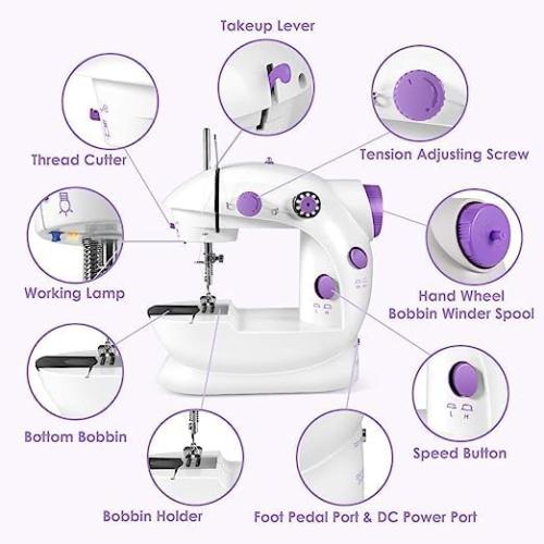 Product Introduction of Electric sewing machine portable multifunctional household desktop sewing UK 12