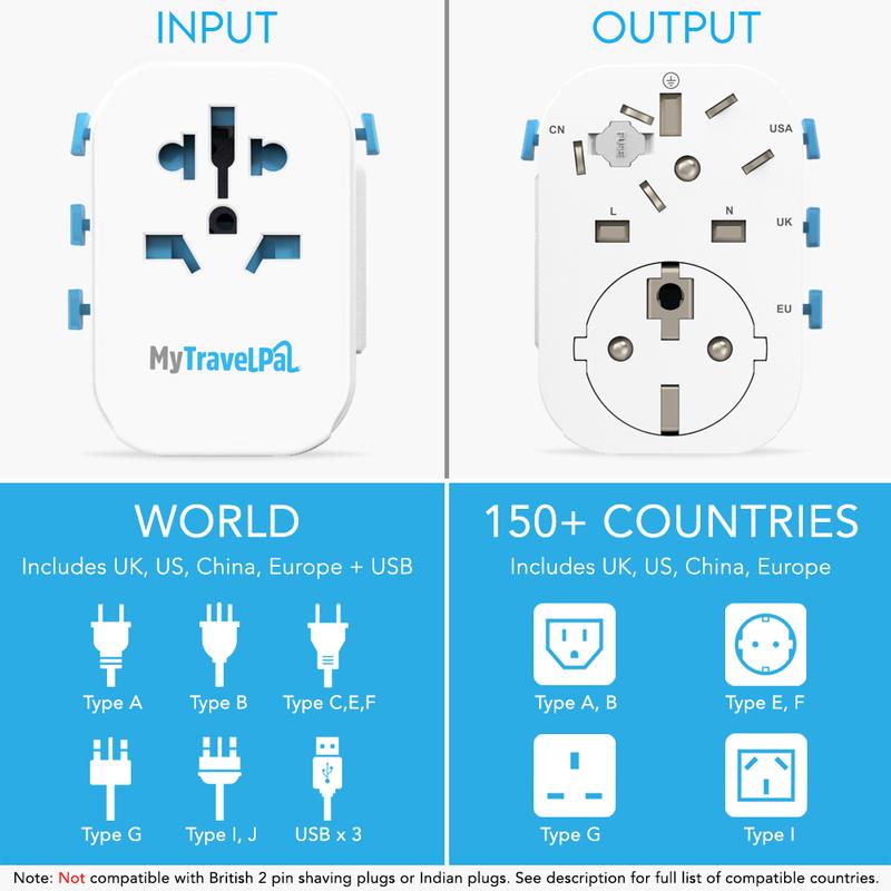 MyTravelPal® Pro: Universal Travel Adaptor 6