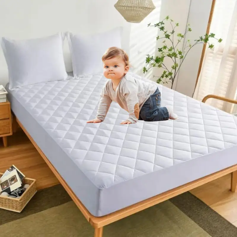 RIADA -  Mattress Protector Extra Deep Soft Quilted Fully Fitted Non Allergenic Bed Cover Breathable Hypoallergenic Mattress Protector 1
