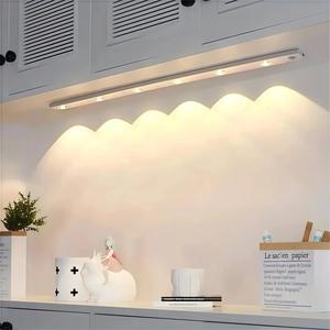 Motion Sensor LED Under Cabinet Light, USB Rechargeable LED Night Light with 3-color Temperature, Dimmable LED Wall Sconce for Indoor Kitchen Stair