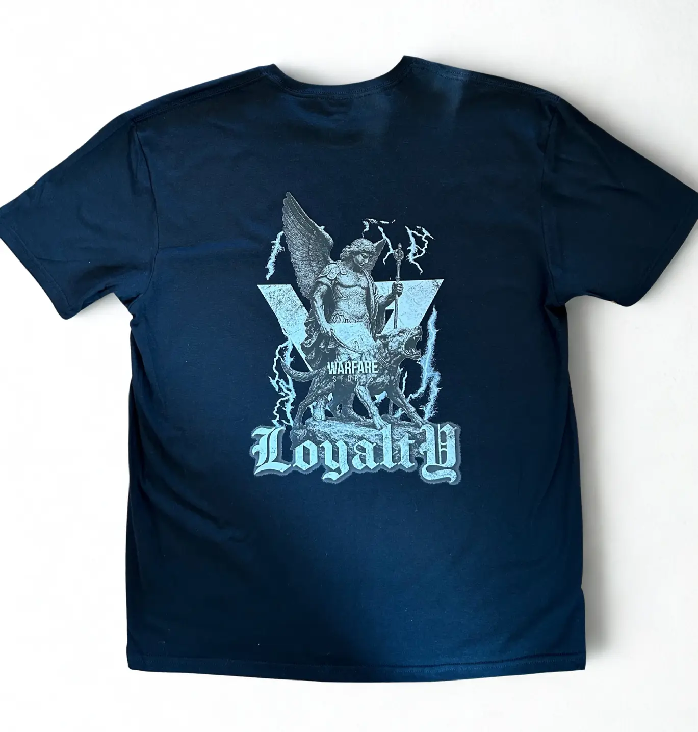 Warfare Sports Men's cotton gym t-shirt "Loyalty" graphic black wear shirts mens sportswear