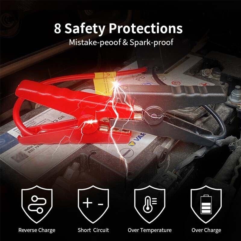 Car Jump Starter 99900mAh Portable Battery Booster with LED Flashlight for Up to 3.0L Gas Cars move  socket 8