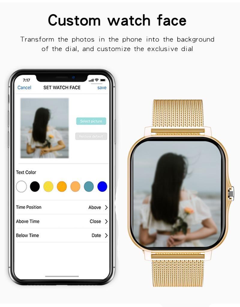 Product Introduction of The New Full Touch High-Definition Men'S And Women'S Sports Smartwatch Features Wireless Dialing, Answering Calls, Motion Tracking, Photography, And Music Control. The Stylish Smartwatch Is Compatible with Android And Iphone, It'S a Gift for Men And Women 6