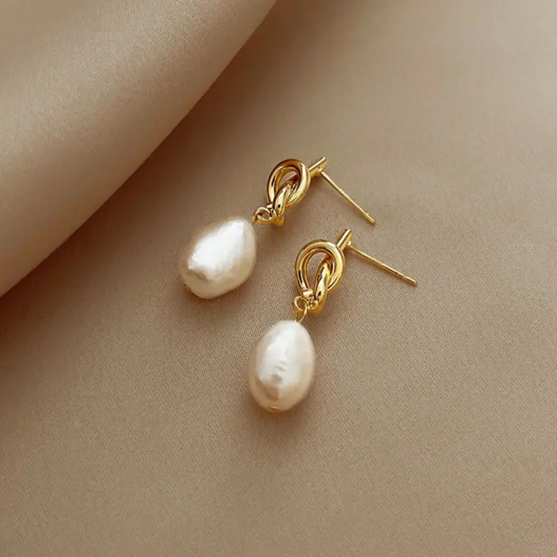 Knotted drop earrings, vintage and elegant knotted earrings 2