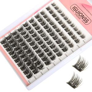 Mixed Size Individual False Eyelashes, 1 Set Natural Look Eyelash Extensions, Self Grafting Manga Lashes Cluster Kit, Lash Extensions, Wispy Faux Cluster Lashes, Makeup Products, Cosmetic, High Quality Eyelashes, DIY Cluster Lashes