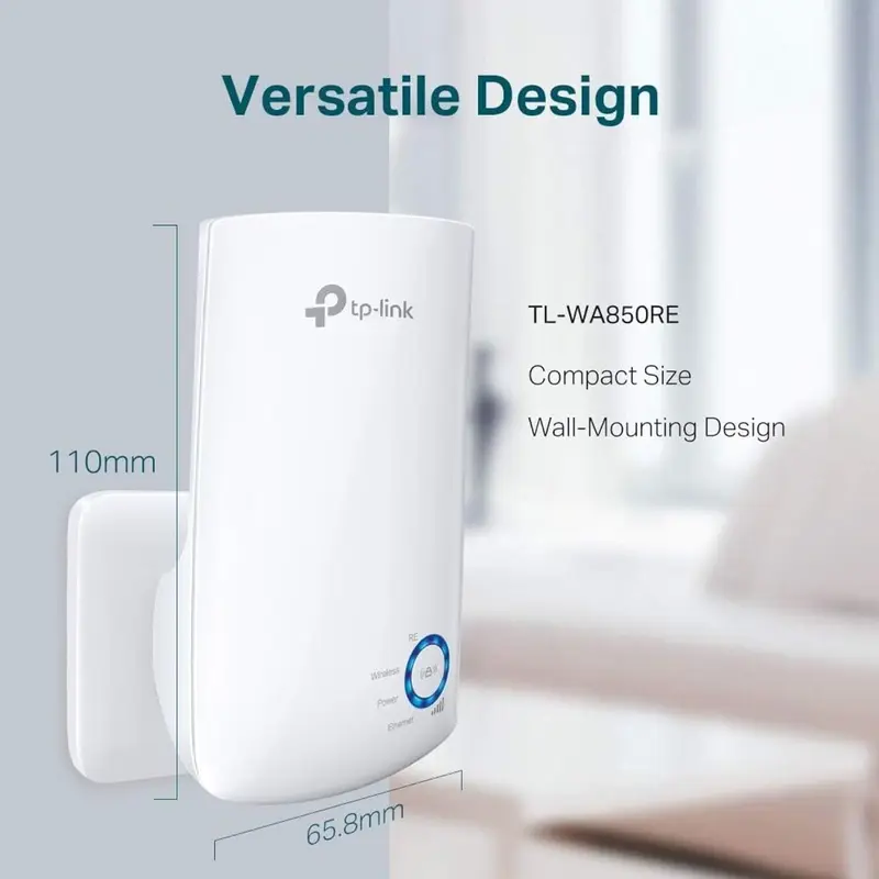 TP-Link TL-WA850RE N300 Universal Wifi Range Extender - Broadband/Wi-Fi Extender UK Plug 5