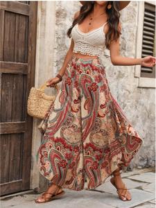 Women's All Over Print Wide Leg Pants, Boho Casual Comfy Trousers for Daily Holiday Vacation Wear, Ladies Bottoms for All Seasons