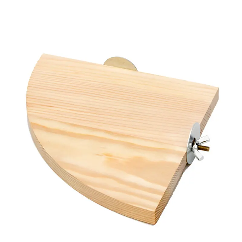 Parrot Bird Wood Perch Stand Platform Rectangle Fan-shaped Shelf Stand Board For Budgie Parakeet Cockatiel Hamster Gerbil Rat 4