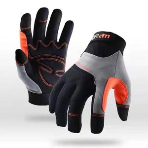 Work Gloves (1 Pair), Utility Mechanic Working Gloves High Dexterity Touch Screen For Multipurpose, Excellent Grip