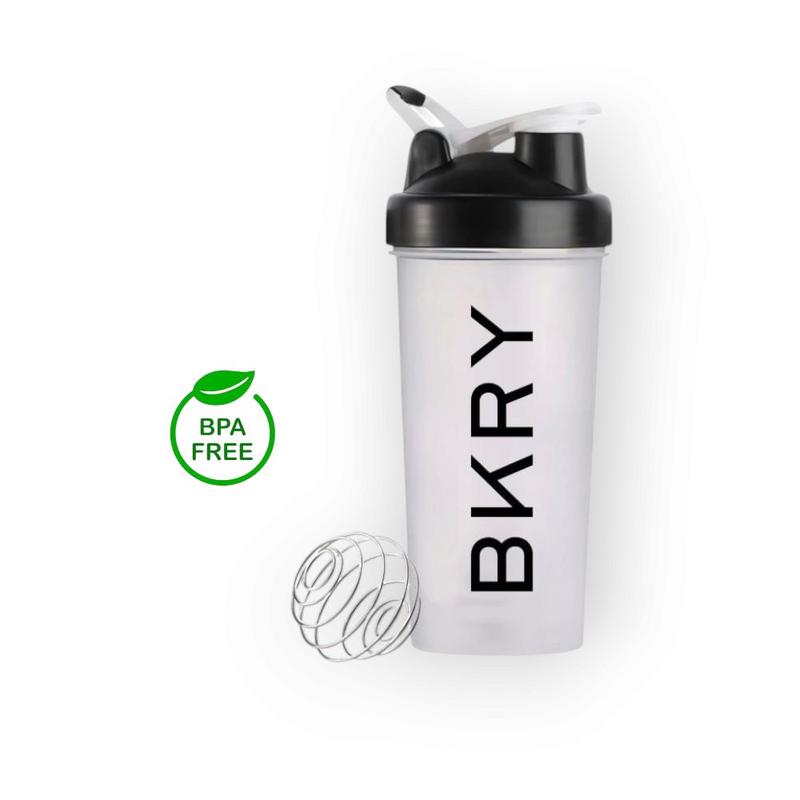 BKRY Protein Shaker Bottle with Wire Whisk Blender Ball, 600ML, BPA-Free - Drinkware 4