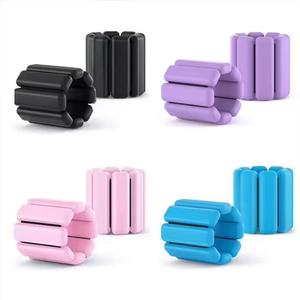 Adjustable Silicone Gym Waterproof Fitness Ankle Strap, 1 Pair Iron Ankle & Wrist Weight Strap, Wearable Ankle Weights, Arm Strength Training Equipment