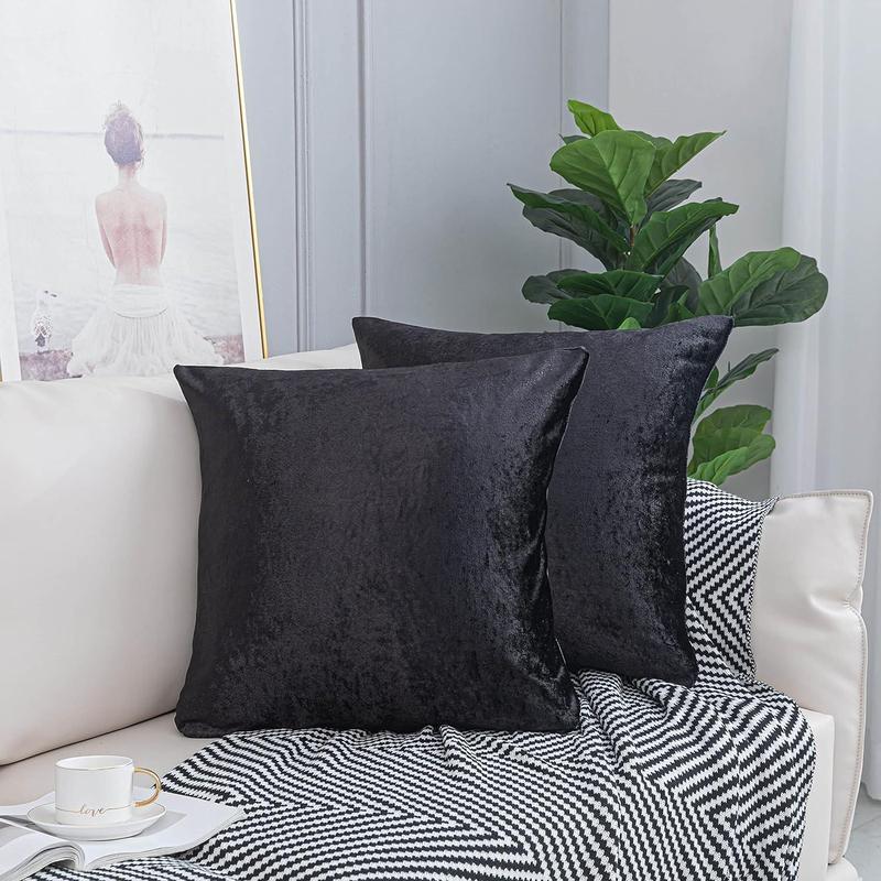 Luxurious Crushed Velvet Cushion Covers - Pack of 2 - Elegant Home Decor 0