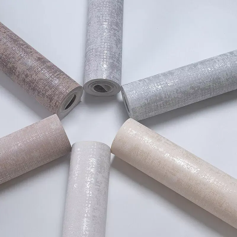 Industrial Concrete Textured Brown Wallpaper Metallic Glitter Wall Paper 5㎡/Roll 0