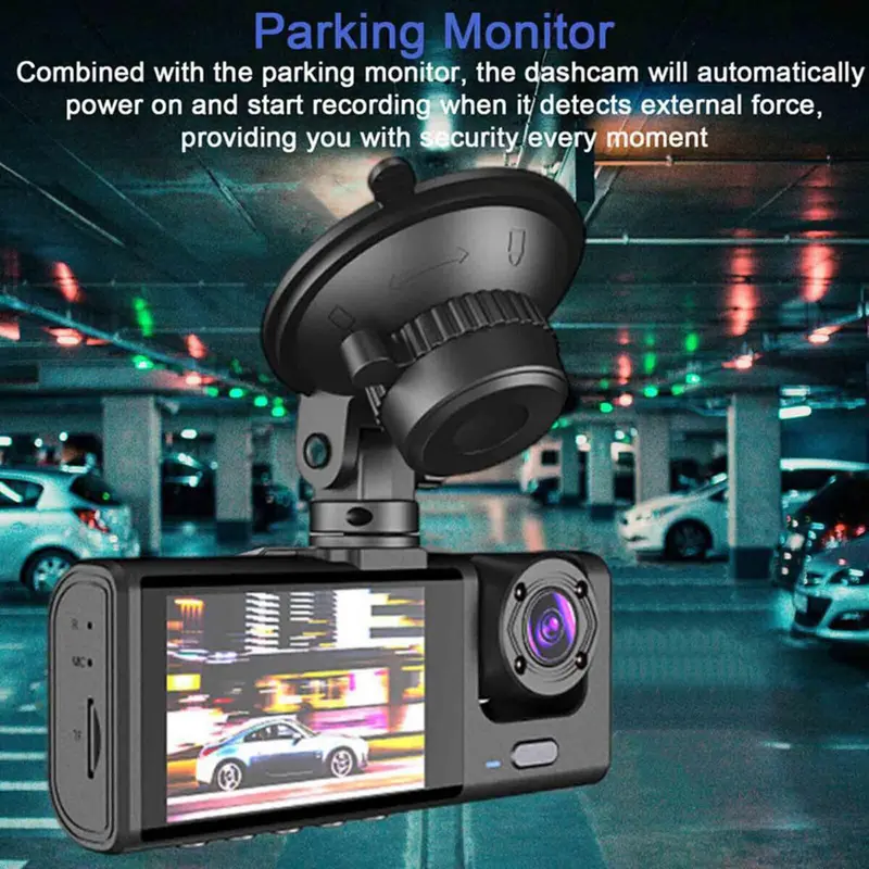 1080P Dual Lens Car Dash Cam Recorder G Sensor DVR Front and Rear Camera Video 3