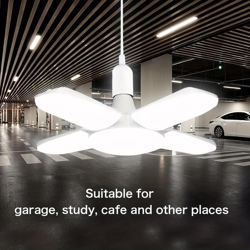 Product Introduction of E27 Fan Foldable 28W LED  Bulb Deformation for Home Ceiling Lights Warehouse and Garage White Light6500K Bulb 0