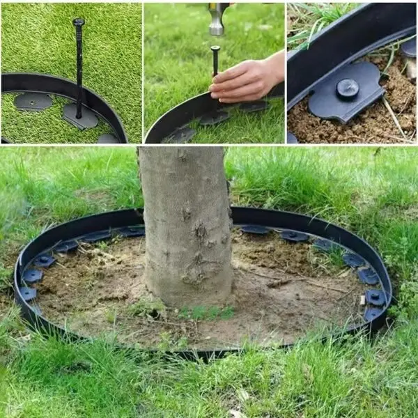 10 Metre Flexible Garden Border Grass Lawn Path Edging with Pegs – Black, Weather-Resistant, Customizable Landscaping 3