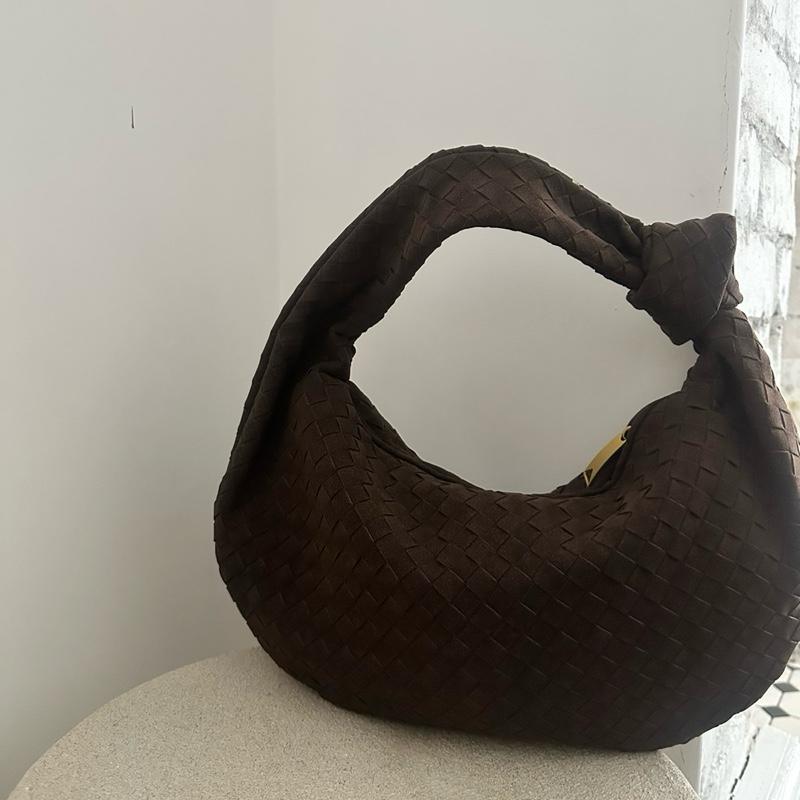 MONA maxi woven knot detail handbag in walnut 6