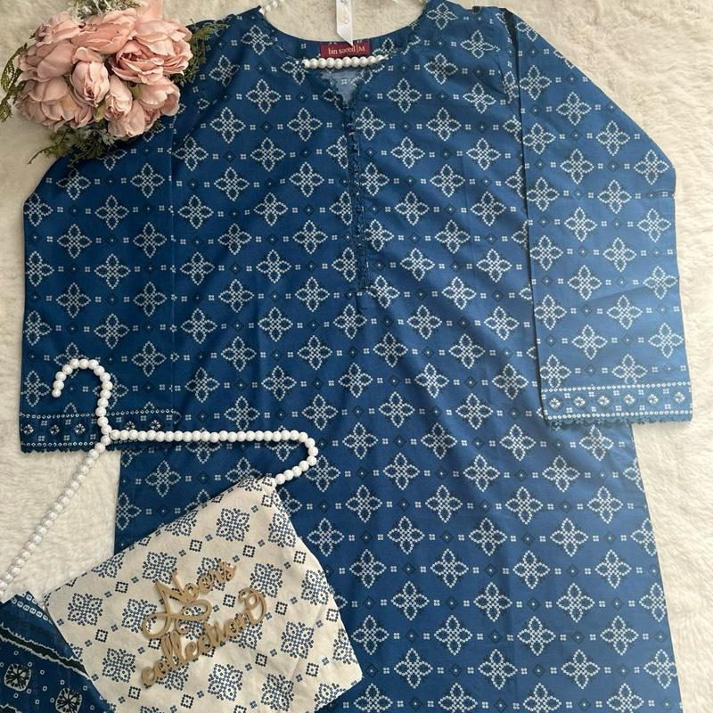 Bin Saeed 3 piece Summer Dress For Women - Available in Sizes M to 3xl Pakistani suits Casual wear.. 2