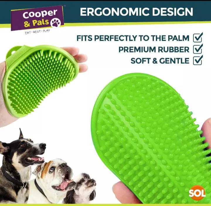 Dog Grooming Mitt Pet Glove Brush | Cat Fur Hair Remover Deshedding Hand Massage 7