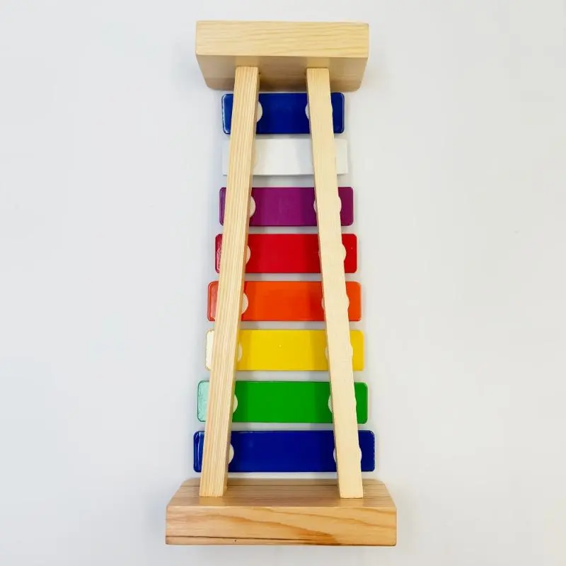 Un instrumento de percusión, un xilófono de aluminio de 8 tonos, xilófono tocado a mano, xilófono de campana, Navidad, Halloween, Pascua regalo de cumpleaños. 1