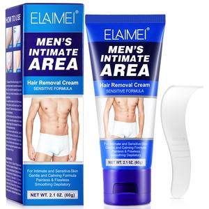 Men's Intimate Area Hair Removal Cream, Mild Hair Removal Cream, Suitable for Armpits, Legs, Arms, Private Parts, Suitable for All Skin Types