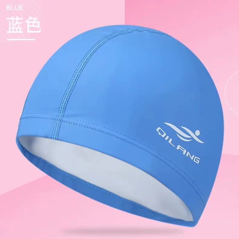Swimming Caps PU Waterproof Unisex Women Men Swim Hat Stretch Elastic Swimming Pool Accessories Swimming Cap Ear Protection 3