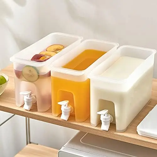 1 Gallon Plastic Beverage Dispenser with Spigot,Aguas Frescas Vitrolero Plastic Water Container,Great for Sun Tea, Iced Tea, Juice, Beer, Wine and Liquor 3