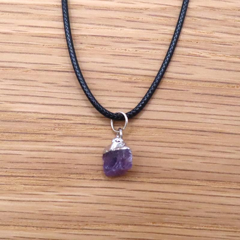 Raw Amethyst Necklace 0