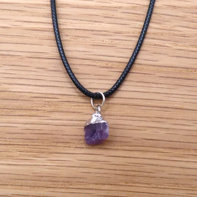 Raw Amethyst Necklace 0