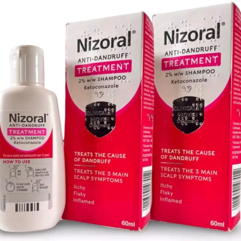 Nizoral Anti-Dandruff Shampoo - 60ml, Prevents Dandruff, Haircare, Comfort Cleansing, Clear - Cleanser 6