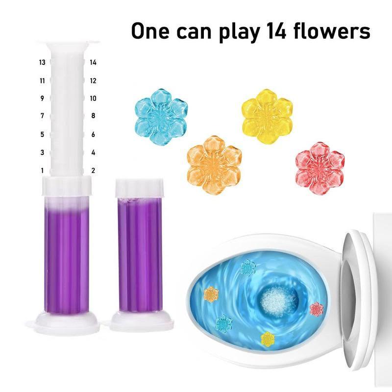 Product Introduction of Toilet cleaning Gel 6 colors /box long lasting toilet gel stamp cleaning products toilet cleaner toilet bowel deodorant gel toilet scent freshener odor removal gel Household Perfume Scented Multicolor 7