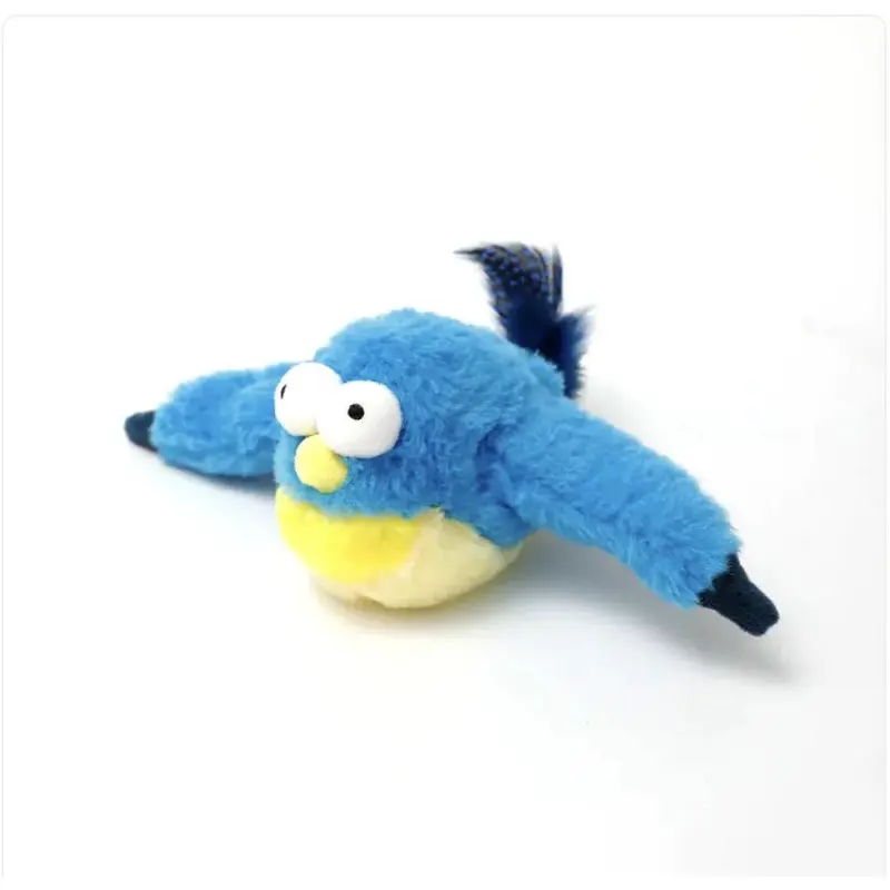 Interactive Plush Pet Toy - Sound & Motion Jumping Fish or Flapping Bird 1