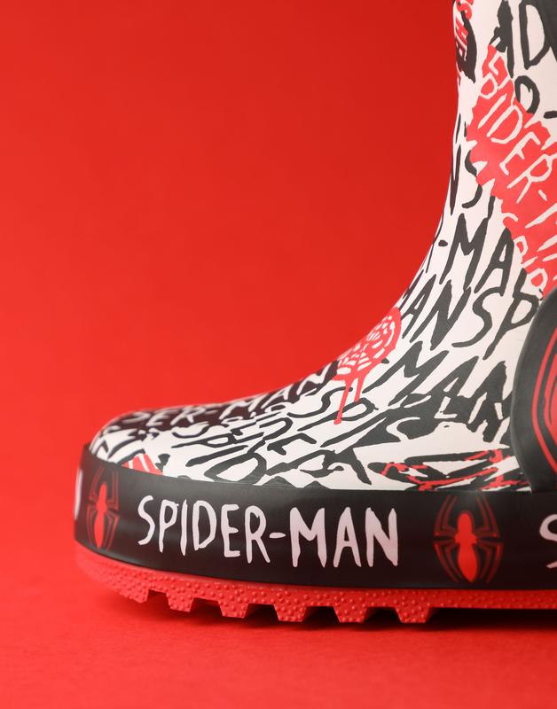 Vanilla Underground x Spiderman Boys Red Character Wellington Boots without Handles 5