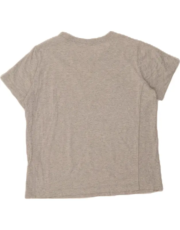 Pre-Owned Vintage CHAMPION Womens Graphic T-Shirt Top UK 16 Large Grey Flecked Cotton 2