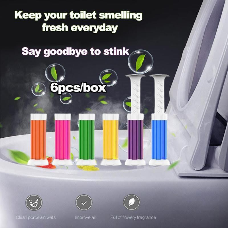 Product Introduction of Toilet cleaning Gel 6 colors /box long lasting toilet gel stamp cleaning products toilet cleaner toilet bowel deodorant gel toilet scent freshener odor removal gel Household Perfume Scented Multicolor 10