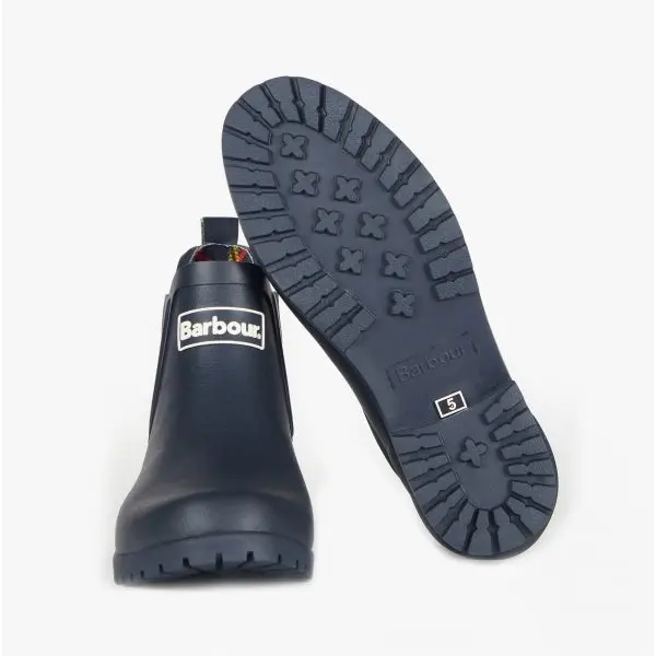 Barbour WILTON Womens Chelsea Wellington Boots Navy Activewear 2