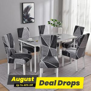 Geometric Print Chair Cover, Non-slip Stretch Chair Protective Cover, Chair Protector For Home, Halloween Decor