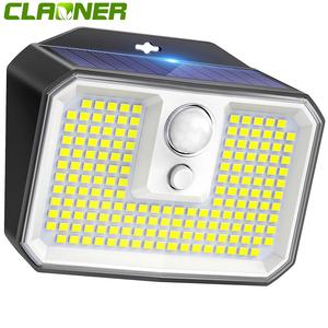 Solar Power Motion Sensor Wall Light 168 LED Outdoor Garden Security Path Lamp