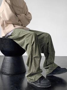 Men's Corduroy Pants, Loose Casual Comfy Straight Leg Trousers for Summer, Fashion Men's Bottoms for Daily Wear