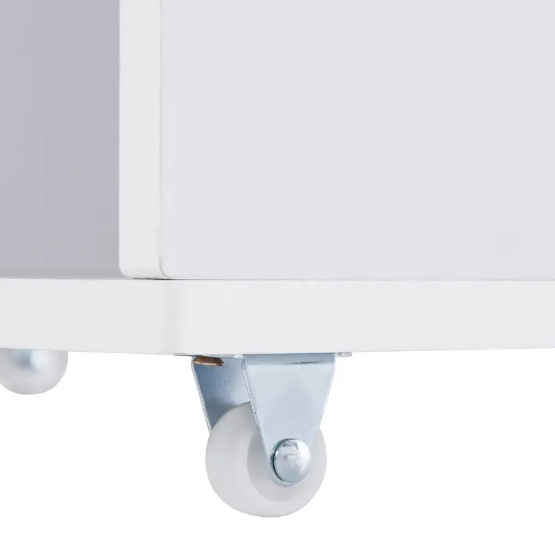 Household bed, children's bed, teen bed, 90*190cm, with drawers, with storage compartments, suitable for boys and girls, with anti-fall railings, white 7